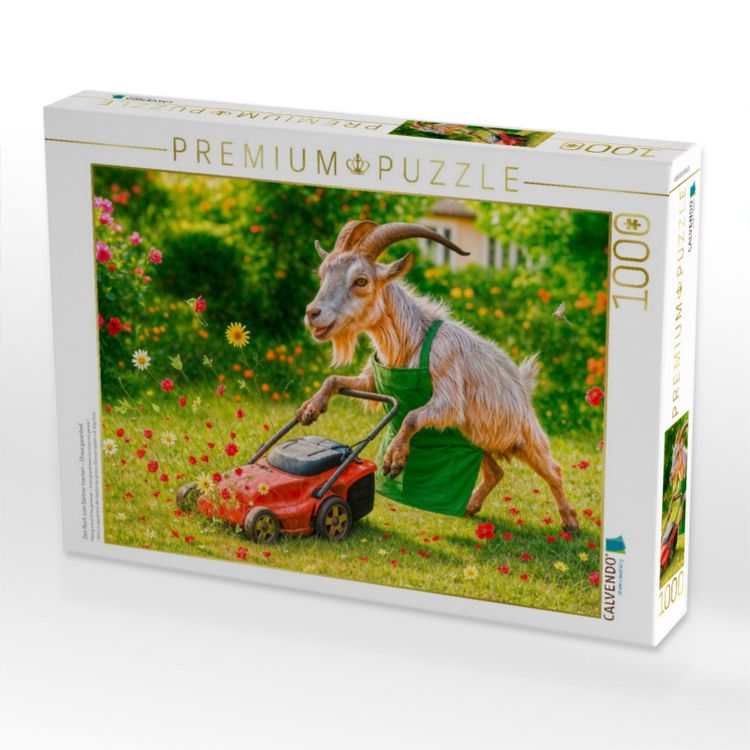 Produktbild: CALVENDO Puzzle Den Bock zum G&auml;rtner machen - Chaos garantiert | 1000 Teile Lege-Gr&ouml;&szlig;e 64x48cm Foto-Puzzle f&uuml;r gl&uuml;ckliche Stunden