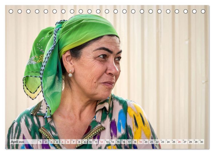 Produktbild: Menschen in Usbekistan (Tischkalender 2026 DIN A5 quer), CALVENDO Monatskalender