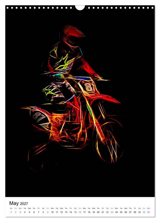 Produktbild: Electrifying Motorcross (Wall Calendar 2027 DIN A3 portrait), CALVENDO 12 Month Wall Calendar