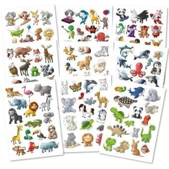Produktbild: 150 hautfreundliche Kindertattoos &ndash; Thema: Tierischer Spa&szlig;