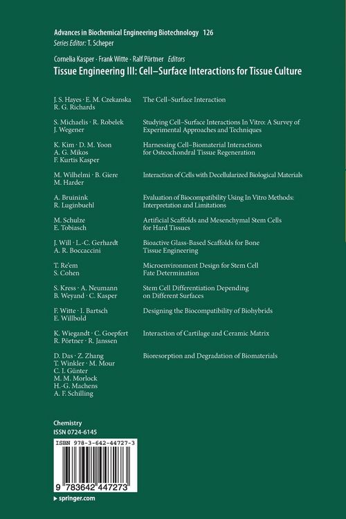Produktbild: Tissue Engineering III: Cell - Surface Interactions for Tissue Culture