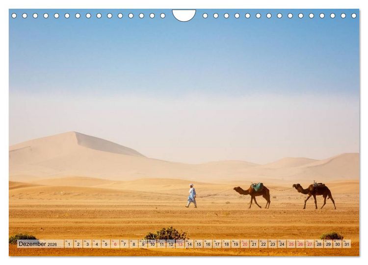 Produktbild: Marokko: Marrakesch, Atlas, Sahara, F&egrave;s (Wandkalender 2026 DIN A4 quer), CALVENDO Monatskalender