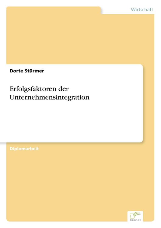 Produktbild: Erfolgsfaktoren der Unternehmensintegration