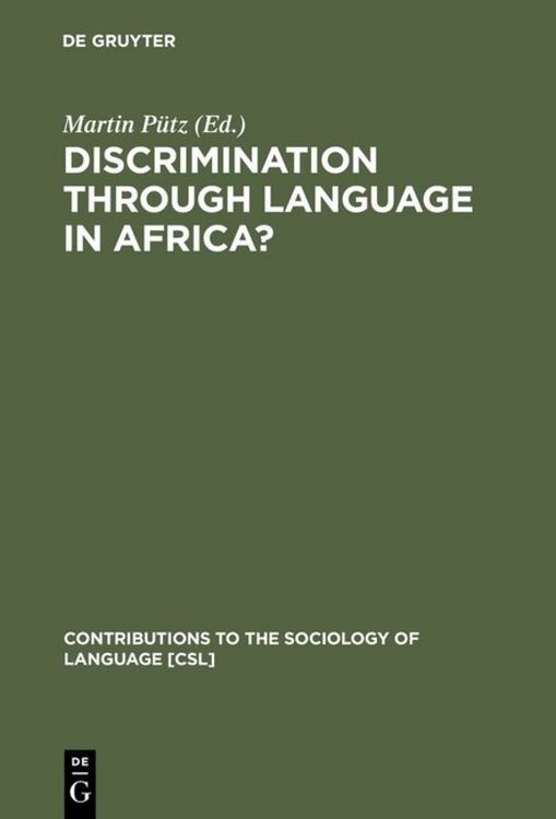 Produktbild: Discrimination through Language in Africa?