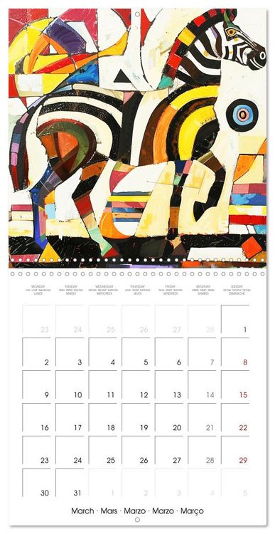 Produktbild: Symphonie animale color&eacute;e (Calendrier mural carr&eacute; 2026 30x30 cm) Calendrier double avec une page pour vos prises de notes