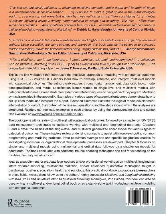 Produktbild: Multilevel Modeling of Categorical Outcomes Using IBM SPSS