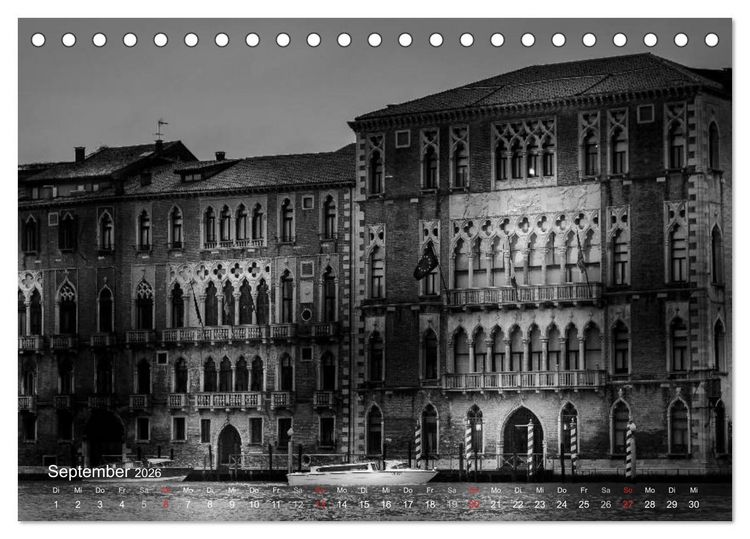 Produktbild: Venedig - Licht und Schatten (Tischkalender 2026 DIN A5 quer), CALVENDO Monatskalender