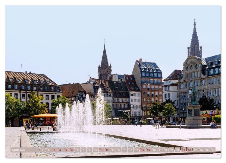 Produktbild: Strasbourg. Europa trifft Elsass: Architektur und Atmosph&auml;re (Wandkalender 2026 DIN A2 quer), CALVENDO Monatskalender