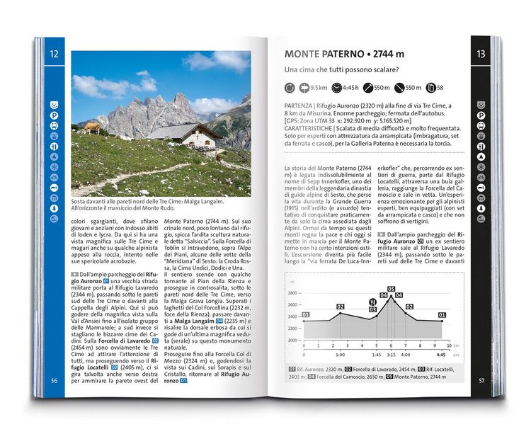 Produktbild: KOMPASS guida escursionistica Dolomiti di Sesto, Parco Naturale Tre Cime, 50 itinerari