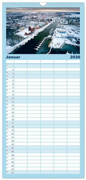 Produktbild: Familienplaner 2026 - Vorpommern im Fokus mit 5 Spalten (Wandkalender, 21 x 45 cm) CALVENDO