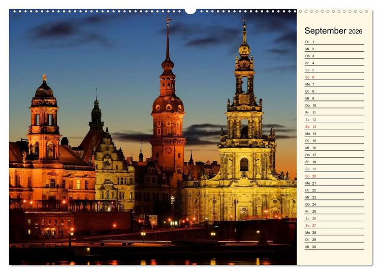 Produktbild: Dresden - Wundersch&ouml;nes Elbflorenz (Wandkalender 2026 DIN A2 quer), CALVENDO Monatskalender