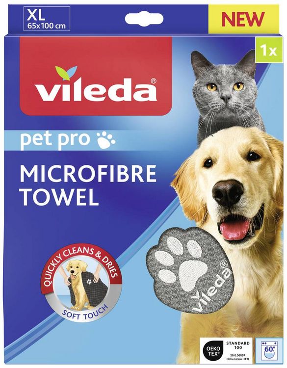 Produktbild: Vileda Pet Pro Microfibre Towel XL Tierhandtuch 1St.