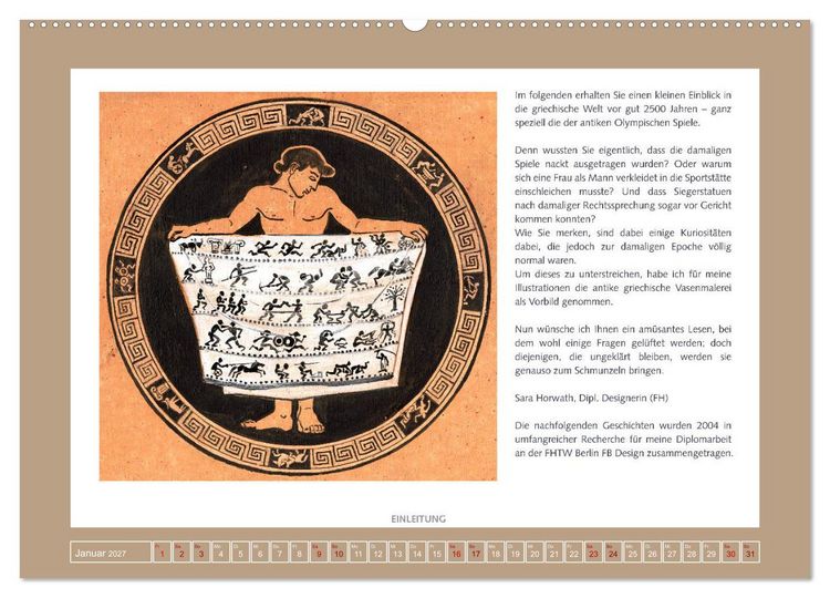 Produktbild: Kurioses im Antiken Olympia (hochwertiger Premium Wandkalender 2027 DIN A2 quer), Kunstdruck in Hochglanz