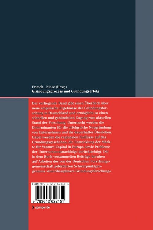 Produktbild: Gr&uuml;ndungsprozess und Gr&uuml;ndungserfolg