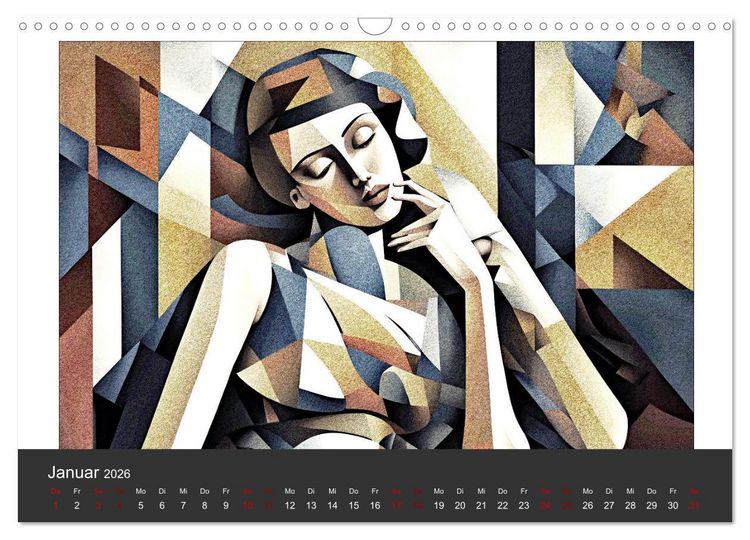 Produktbild: Kubistische Frauen Bilder (Wandkalender 2026 DIN A3 quer), CALVENDO Monatskalender