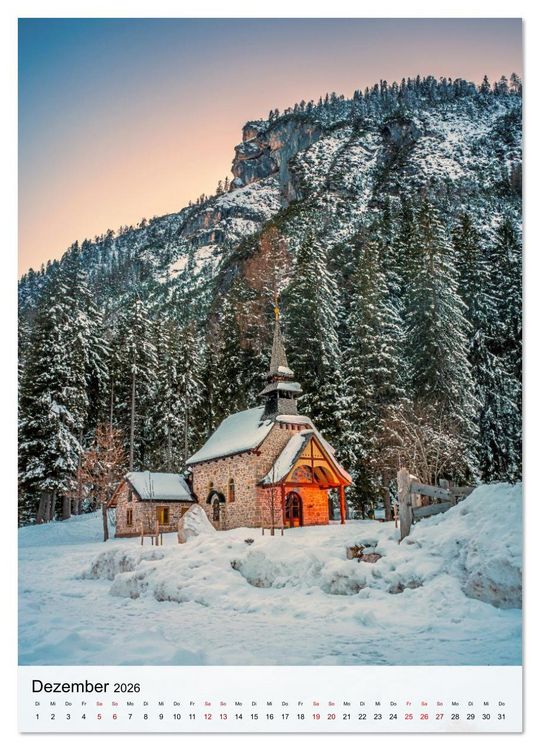 Produktbild: Pragser Wildsee - Der vielleicht sch&ouml;nste Bergsee der Dolomiten und S&uuml;dtirols (Wandkalender 2026 DIN A4 hoch), CALVENDO Monatskalender