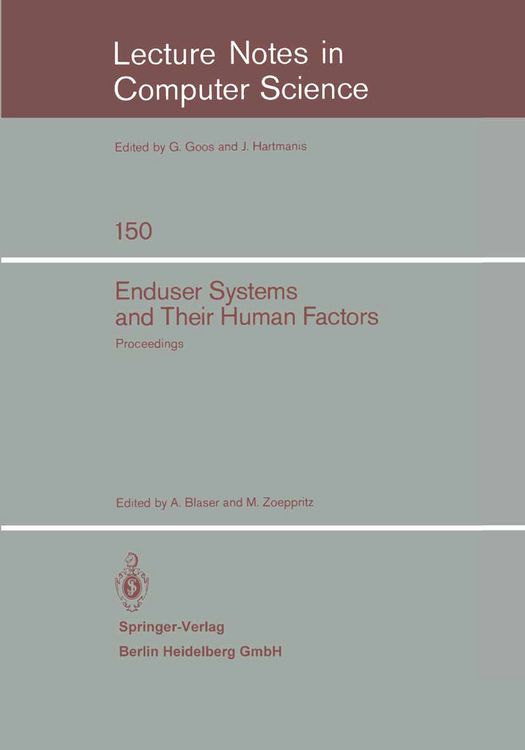 Produktbild: Enduser Systems and Their Human Factors
