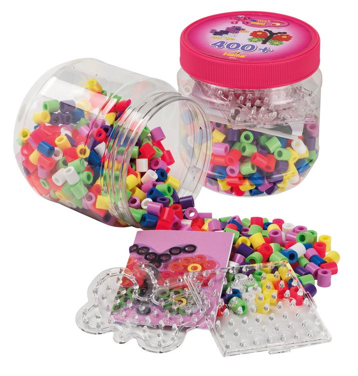 Hama Maxi Sachet : 2 Plaques De Perles (Étoile + Ronde) Pour Créations Faciles Et Rigolotes