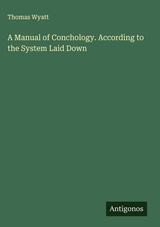Produktbild: A Manual of Conchology. According to the System Laid Down