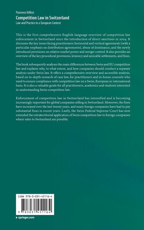 Produktbild: Competition Law in Switzerland