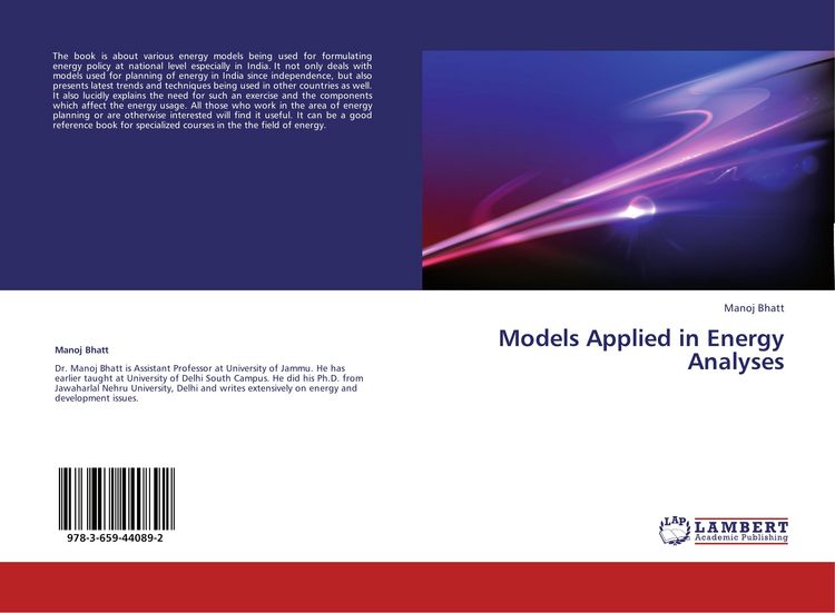 Produktbild: Models Applied in Energy Analyses