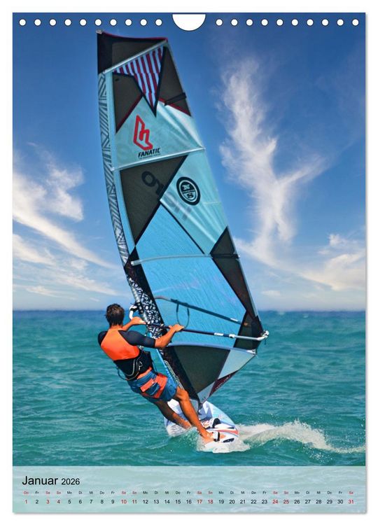 Produktbild: Windsurfen - Fun pur (Wandkalender 2026 DIN A4 hoch), CALVENDO Monatskalender
