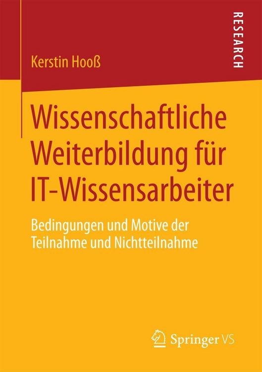 Produktbild: Wissenschaftliche Weiterbildung f&uuml;r IT-Wissensarbeiter
