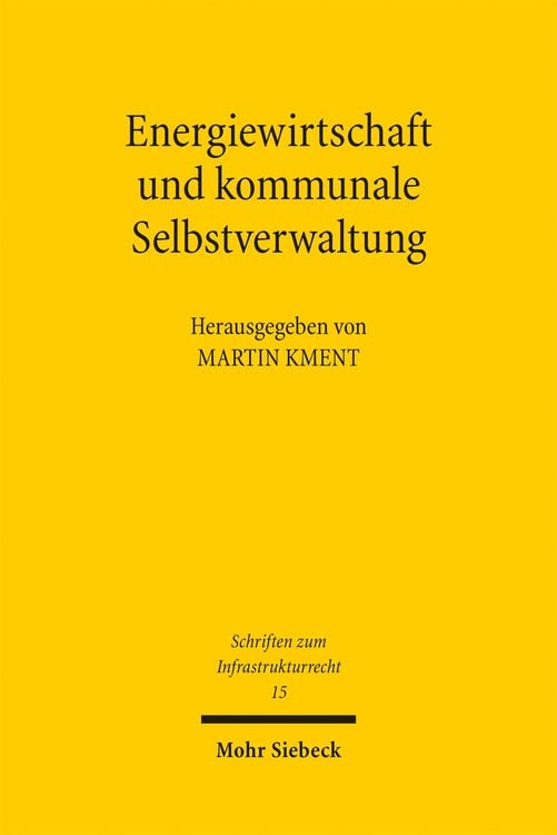 Produktbild: Energiewirtschaft und kommunale Selbstverwaltung