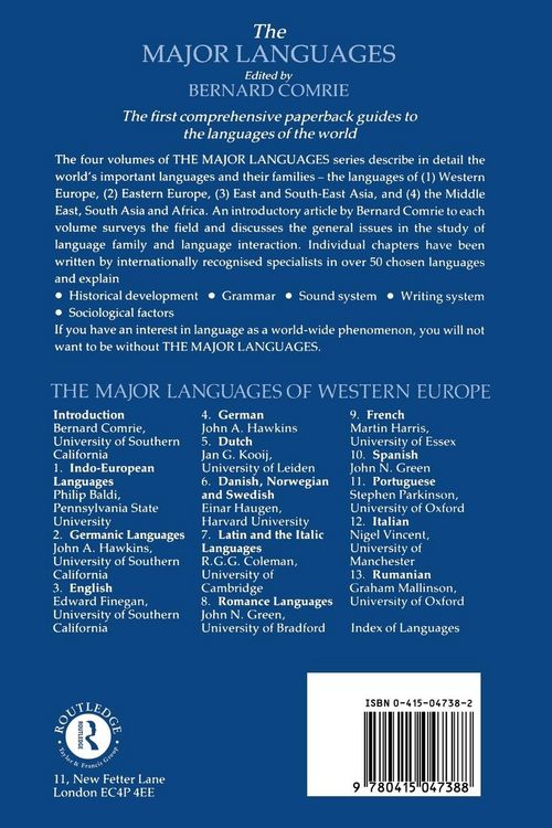 Produktbild: The Major Languages of Western Europe
