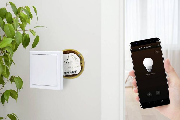 Produktbild: Sygonix SY-5775566 Unterputz Dimmer Geeignet f&uuml;r Leuchtmittel: LED-Lampe, Gl&uuml;hlampe, Halogenlampe Wei&szlig;