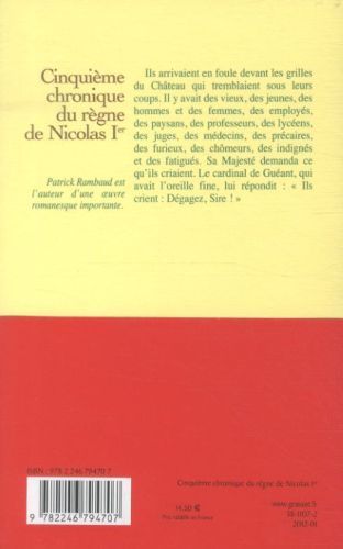Produktbild: Cinqui&egrave;me chronique du r&egrave;gne de Nicolas 1er