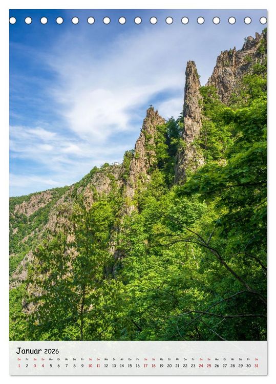 Produktbild: Das Bodetal - Der Grand Canyon des Ostens (Tischkalender 2026 DIN A5 hoch), CALVENDO Monatskalender
