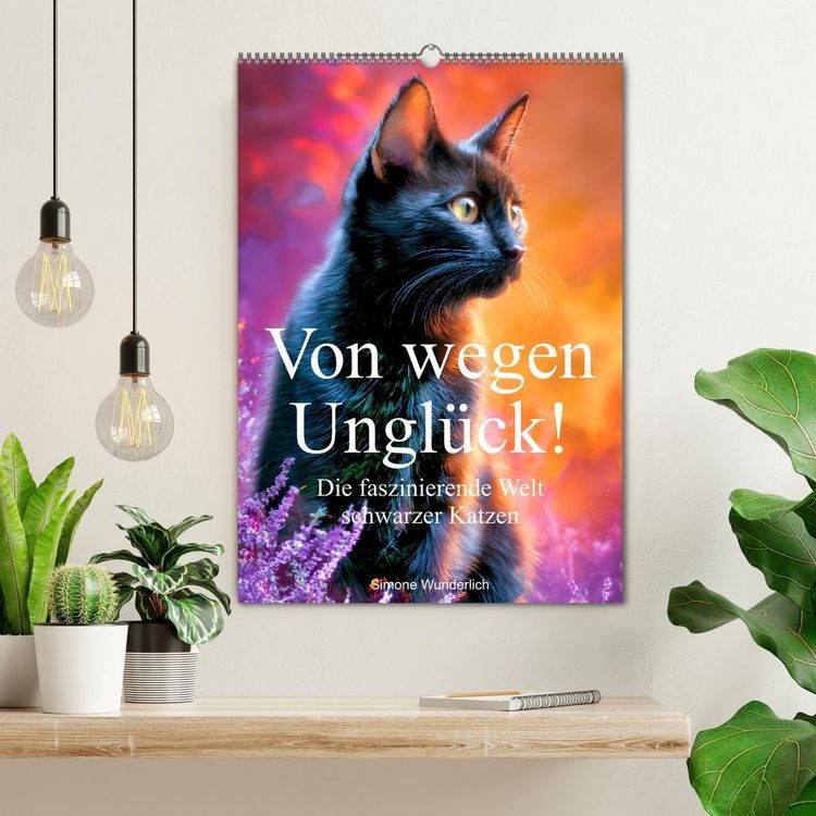 Produktbild: Von wegen Ungl&uuml;ck! - Die faszinierende Welt schwarzer Katzen (Wandkalender 2027 DIN A2 hoch), CALVENDO Monatskalender