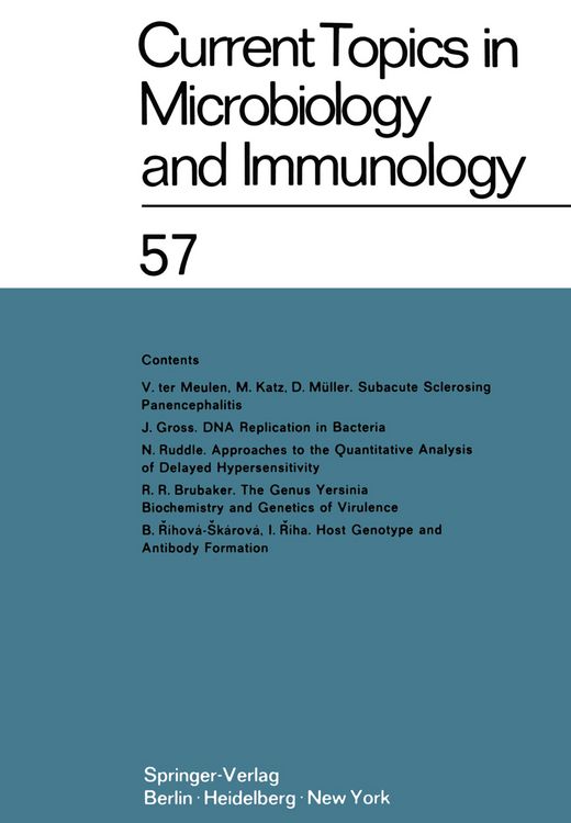 Produktbild: Current Topics in Microbiology and Immunology