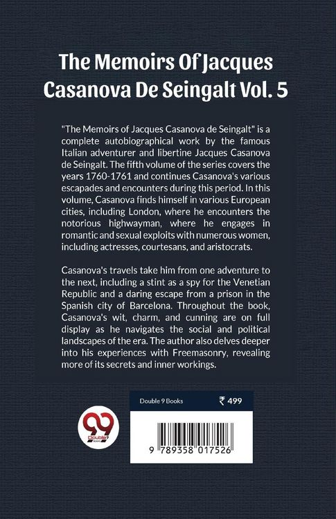 Produktbild: The Memoirs Of Jacques Casanova De Seingalt Vol. 5