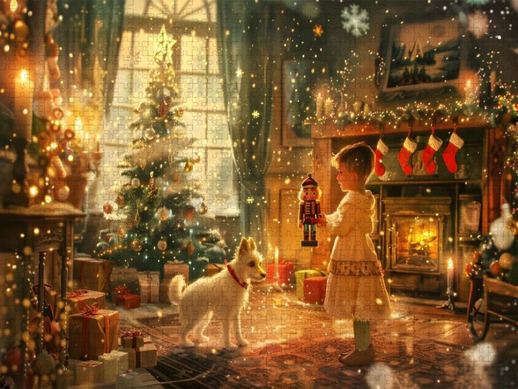 Produktbild: CALVENDO Puzzle Ein Motiv aus dem Kalender "B&uuml;cher, Liebe und ein kleiner Hund" | 1000 Teile Lege-Gr&ouml;&szlig;e 64x48cm Foto-Puzzle f&uuml;r gl&uuml;ckliche Stunden