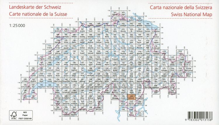 Produktbild: Swisstopo 1 : 25 000 Bellinzona