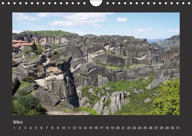 Produktbild: Meteora-Kl&ouml;ster in Griechenland (Wandkalender immerw&auml;hrend DIN A4 quer)