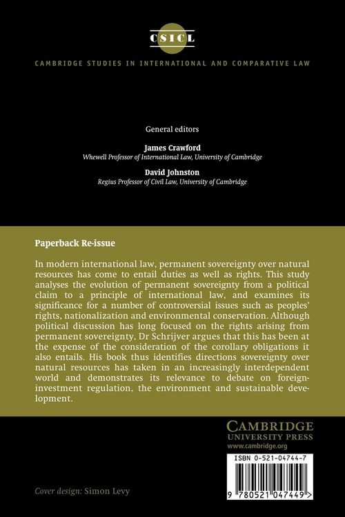 Produktbild: Sovereignty Over Natural Resources