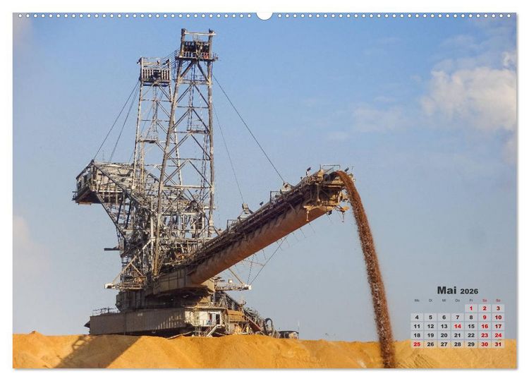 Produktbild: Giganten im Tagebau Garzweiler II (Wandkalender 2026 DIN A2 quer), CALVENDO Monatskalender
