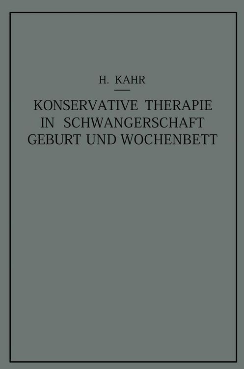 Produktbild: Konservative Therapie in Schwangerschaft, Geburt und Wochenbett
