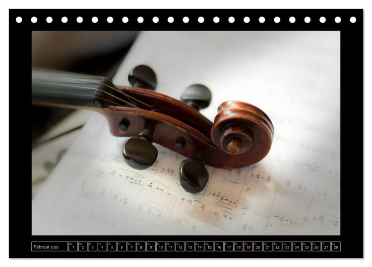 Produktbild: eine Violine (Tischkalender 2026 DIN A5 quer), CALVENDO Monatskalender