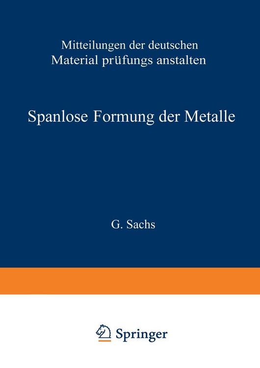Produktbild: Spanlose Formung der Metalle