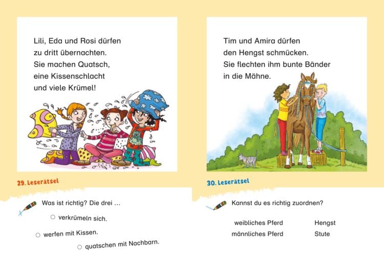 Produktbild: Duden Leseprofi &ndash; Witzige Leser&auml;tsel zum Schulstart &ndash; Pferde und Freundschaft, 1. Klasse
