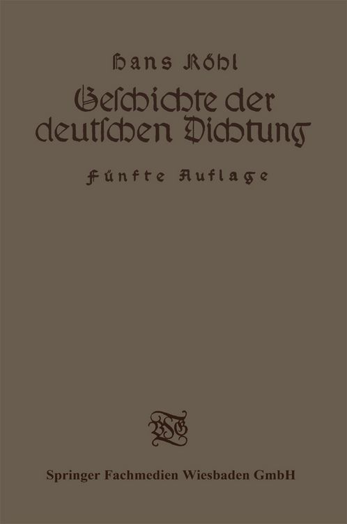 Produktbild: Geschichte der deutschen Dichtung