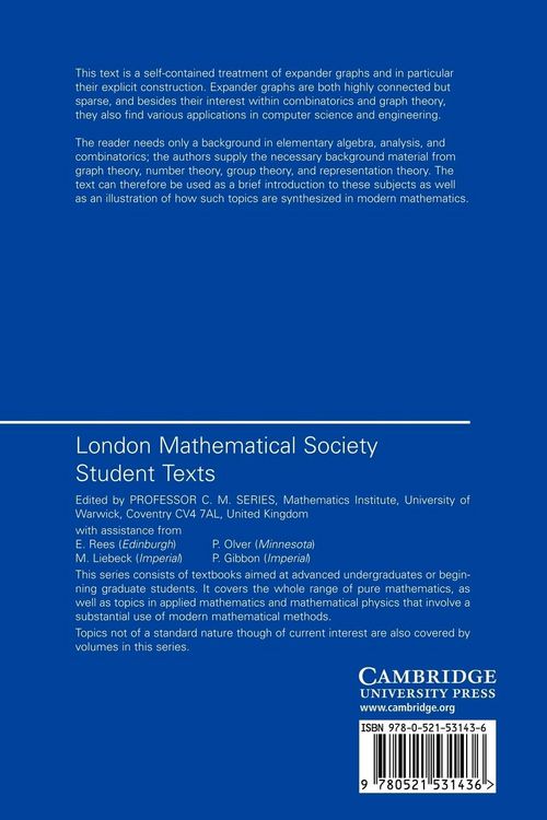 Produktbild: Elementary Number Theory, Group Theory and Ramanujan Graphs