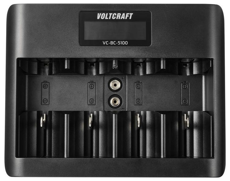 Produktbild: VOLTCRAFT VC-BC-5100 Rundzellen-Ladeger&auml;t NiMH, LiIon Mignon (AA), Micro (AAA), Baby (C), Mono (D), 9 V Block
