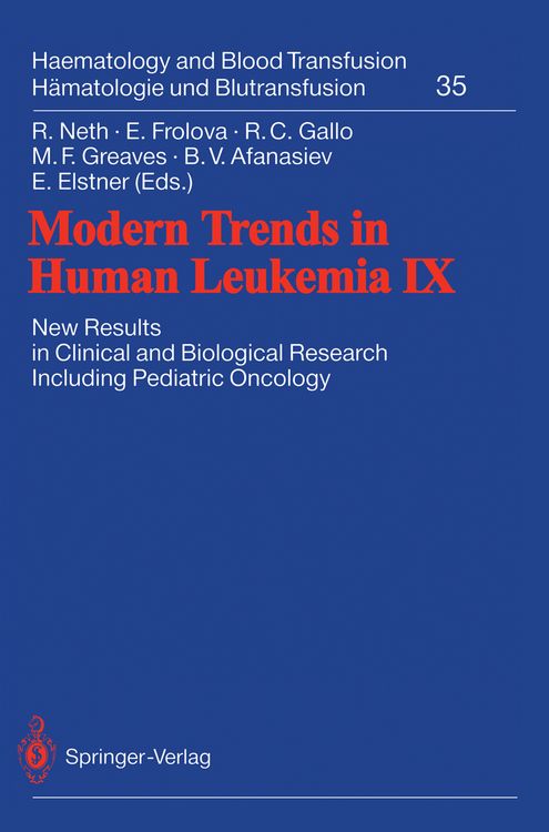 Produktbild: Modern Trends in Human Leukemia IX