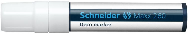 Produktbild: Schneider Kreidemarker Maxx 260, weiss, Blockspitze 5+15mm