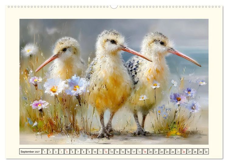 Produktbild: Entz&uuml;ckende Kiwis. Neuseelands kleiner Laufvogel am Meer (hochwertiger Premium Wandkalender 2027 DIN A2 quer), Kunstdruck in Hochglanz